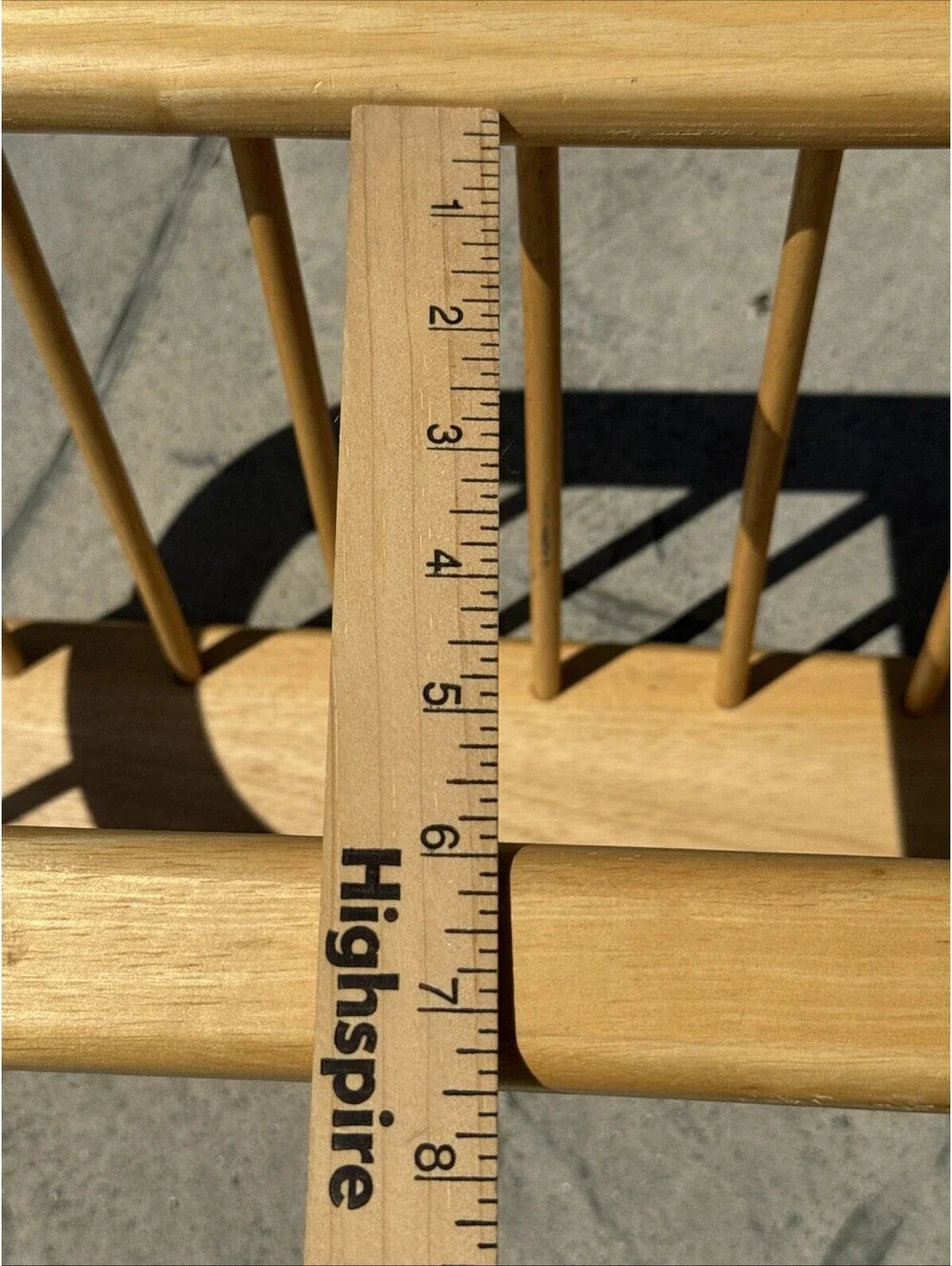 Vintage Dansk Danish MCM Wood Spindle Magazine Rack Record Holder 21-1/2 X 12x9”